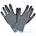 Hespax 13G Polyester Nitrile Guantes de trabajo Finis